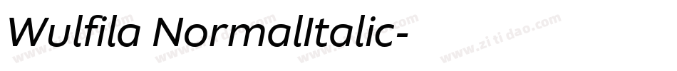 Wulfila NormalItalic字体转换